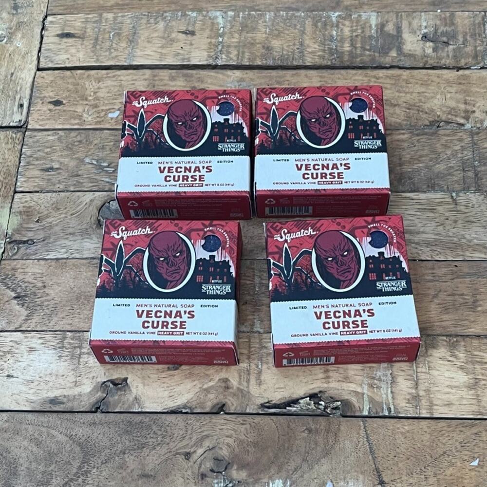 Dr. Squatch Stranger Things Set of 4 Vecna's Curse Limited Edition Bar Soaps NEW
